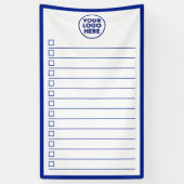 Business Logo Navy Blue Dry Erase To Do List 横断幕 (縦)