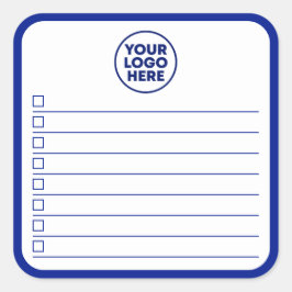Business Logo Navy Blue To Do List スクエアシール