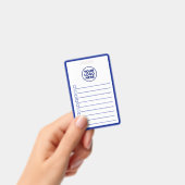 Business Logo Navy Blue Whiteboard To Do List バッジ (手持ち)