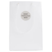 BUSINESS LOGO PACKAGING modern professional ミディアムペーパーバッグ (正面)