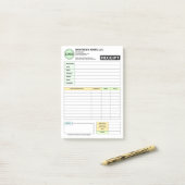 (Business Logo Pad) Payment Sales Invoice Receipt ポストイット (デスク上)