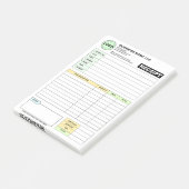 (Business Logo Pad) Payment Sales Invoice Receipt ポストイット (アングル)