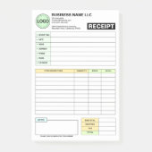(Business Logo Pad) Payment Sales Invoice Receipt ポストイット (正面)