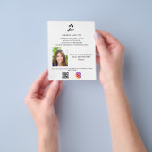 Business logo photo qr code instagram white チラシ (手)