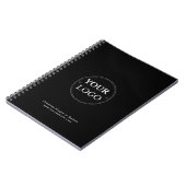 Business Logo Professional Simple Modern Black ノートブック (左側)