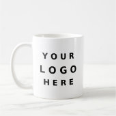 Business Logo Promotional Black and White コーヒーマグカップ (左)
