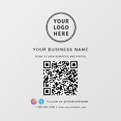 Business Logo QR Code ウィンドウサイン (シート)