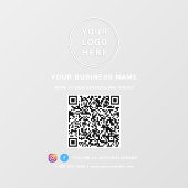 Business Logo QR Code ウィンドウサイン (シート)