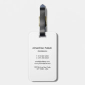 Business Logo QR Code Barcode Name Text Template ラゲッジタグ (裏面縦)