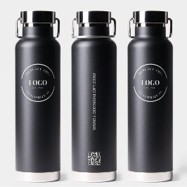 Business Logo QR code black Tradeshow giveaway  ウォーターボトル