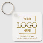 Business Logo & QR Code Branded Promotional  キーホルダー (正面)