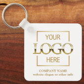 Business Logo & QR Code Branded Promotional  キーホルダー (正面)