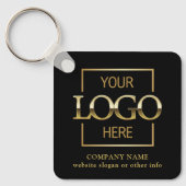 Business Logo & QR Code Branded Promotional キーホルダー (正面)