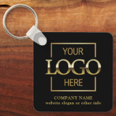 Business Logo & QR Code Branded Promotional キーホルダー (正面)