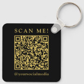 Business Logo & QR Code Branded Promotional キーホルダー (裏面)