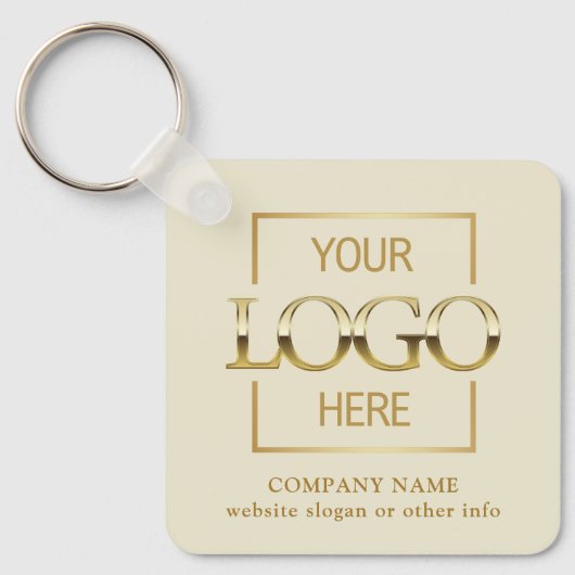 Business Logo & QR Code Branded Promotional  キーホルダー (正面)