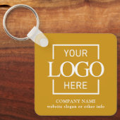 Business Logo & QR Code Branded Promotional  キーホルダー (正面)