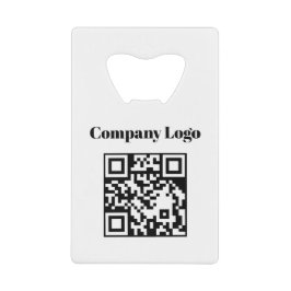 Business Logo QR Code Company Credit Card Design クレジットカード栓抜き