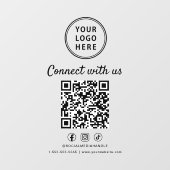 Business Logo QR Code Connect With Us ウィンドウサイン (シート)