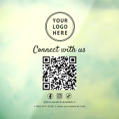 Business Logo QR Code Connect With Us ウィンドウサイン (シート3)