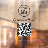 Business Logo QR Code Connect With Us ウィンドウサイン (シート2)