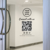 Business Logo QR Code Connect With Us ウィンドウサイン