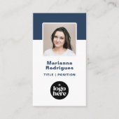 Business Logo QR Code Custom Employee Photo 名刺 (正面)