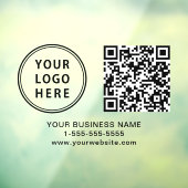 Business Logo QR Code Horizontal ウィンドウサイン (シート3)