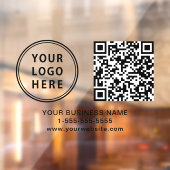 Business Logo QR Code Horizontal ウィンドウサイン (シート2)