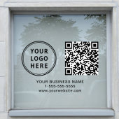 Business Logo QR Code Horizontal ウィンドウサイン