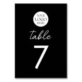 Business Logo QR Code Menu Modern Minimalist テーブルナンバー (正面)