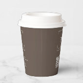 Business  Logo  QR code Modern Brown Corporate 紙コップ (右)