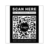Business Logo Qr Code Scan Me Maintenance Manual ラバースタンプ (インプリント)