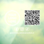 Business Logo QR Code Social Media Horizontal ウィンドウサイン (シート3)