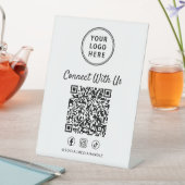 Business Logo QR Code Tabletop 台座サイン (インサイチュ)