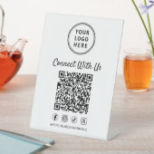 Business Logo QR Code Tabletop 台座サイン (インサイチュ)