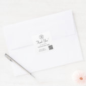 Business Logo QR Code Thank You スクエアシール (封筒)