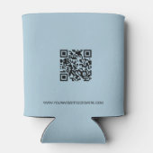 Business logo QR code website Dusty blue custom 缶クーラー (裏面)