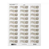 Business Logo Qr Code White Agate Return Address ラベル (フルシート)