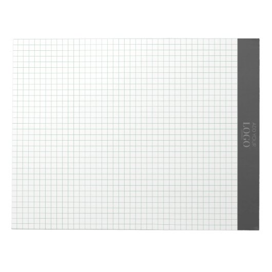 Business Logo Quad Grid Notepad ノートパッド (正面)