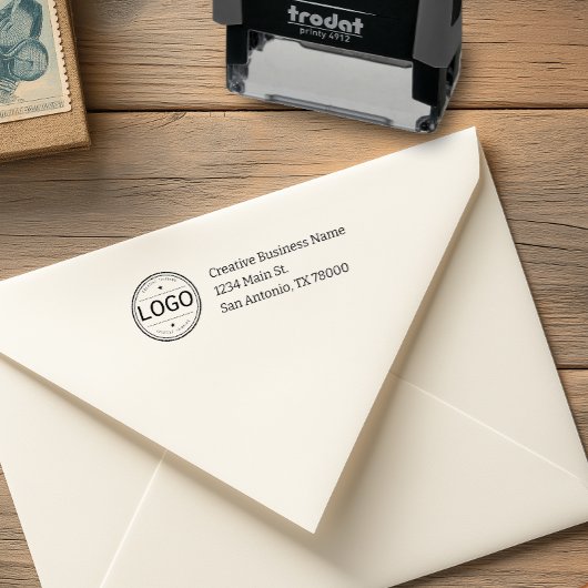 Business Logo Return Address セルフインキングスタンプ