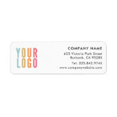 Business Logo Return Address Label ラベル (正面)