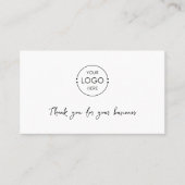 Business Logo ReviewリンクQRコードありがとうお白 名刺 (正面)