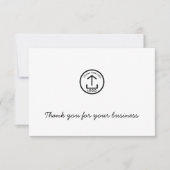 Business Logo Review Link QR Code Thank You White サンキューカード (正面)