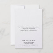 Business Logo Scriptモダン Thank You サンキューカード (裏面)