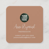 Business Logo / Script Name terracotta brown スクエア名刺 (正面)