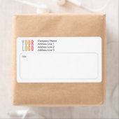 Business Logo Shipping Labels Return Address ラベル (インサイチュ)