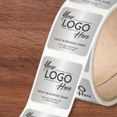 Business Logo Silver スクエアシール