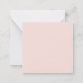 Business Logo simple custom Blush Pink Elegant  ノートカード (裏面)