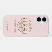 Business Logo Social Media Blush Pink Promotional iPhone 16ケース (裏面横)